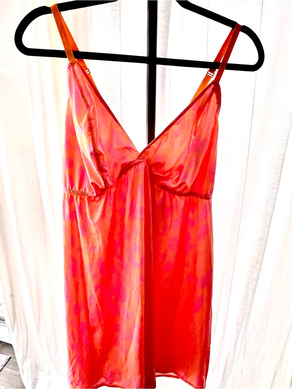 Satin Slip sleep Dress - Pink/Coral Cacique